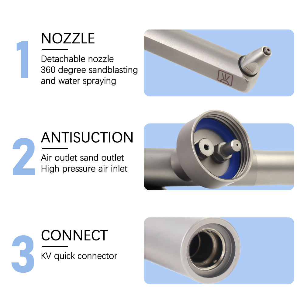 Dental Intraoral Aluminum Oxide Micro Sandblaster (Compatible KAVO Coupling)